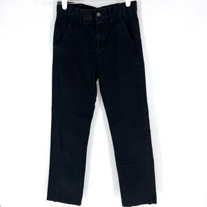 Chaps Approved Schoolwear Straight Leg Chinos Black Size 14 Slim